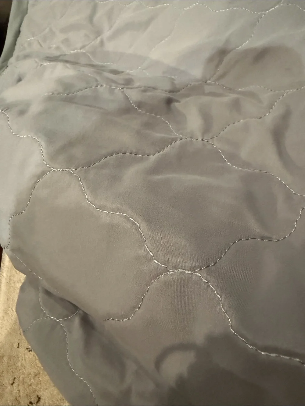 Quilted, soft, Gray crib mattress  Cover/protector.